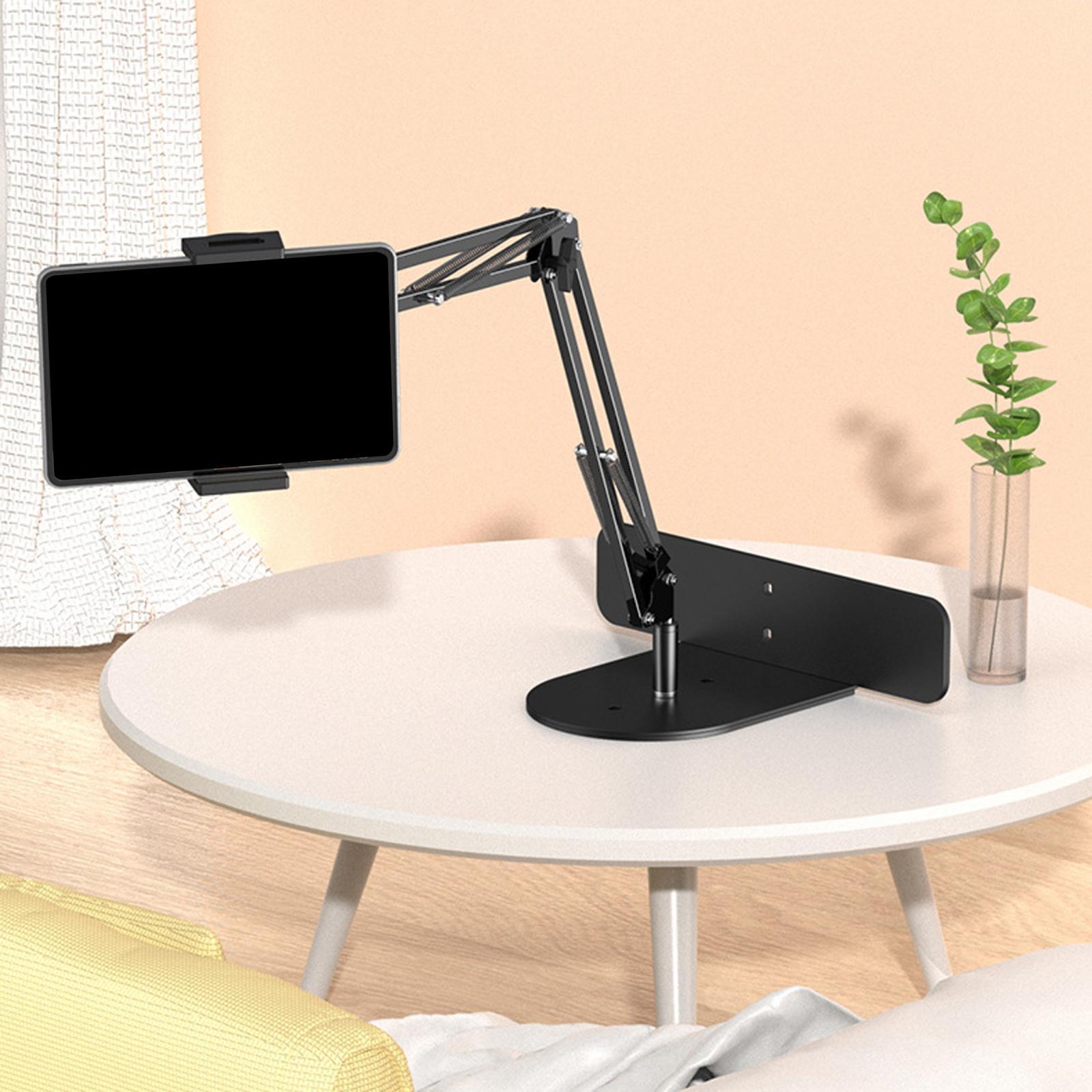 Office Long Arm Desk Tablet Holder Stable Adjustable Durable Desk Vertical Stand for Laptop Smartphone