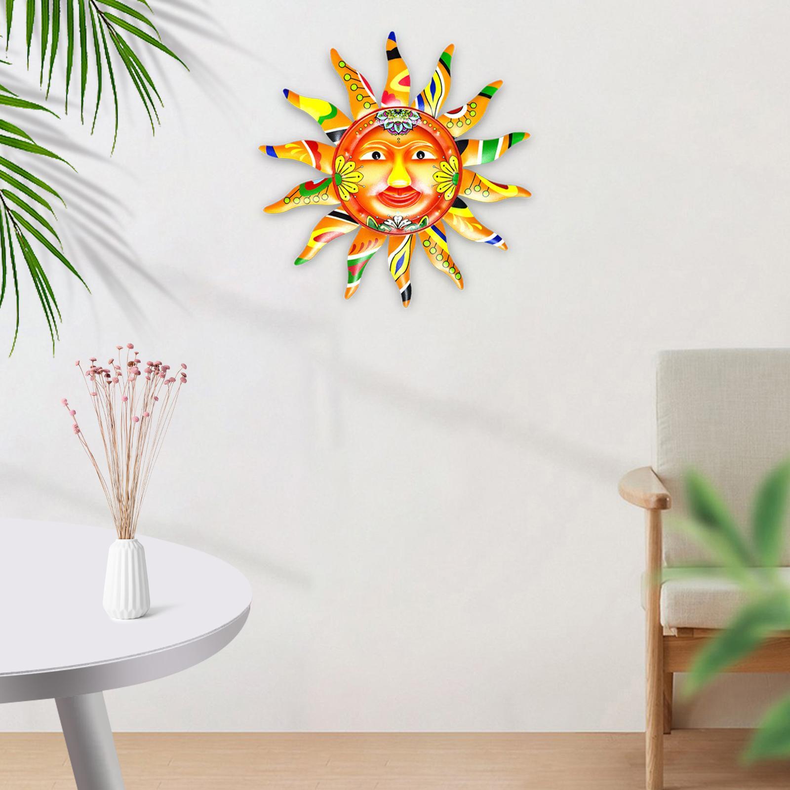 Metal Sun Wall Art Wall Decoration for Living Room Home