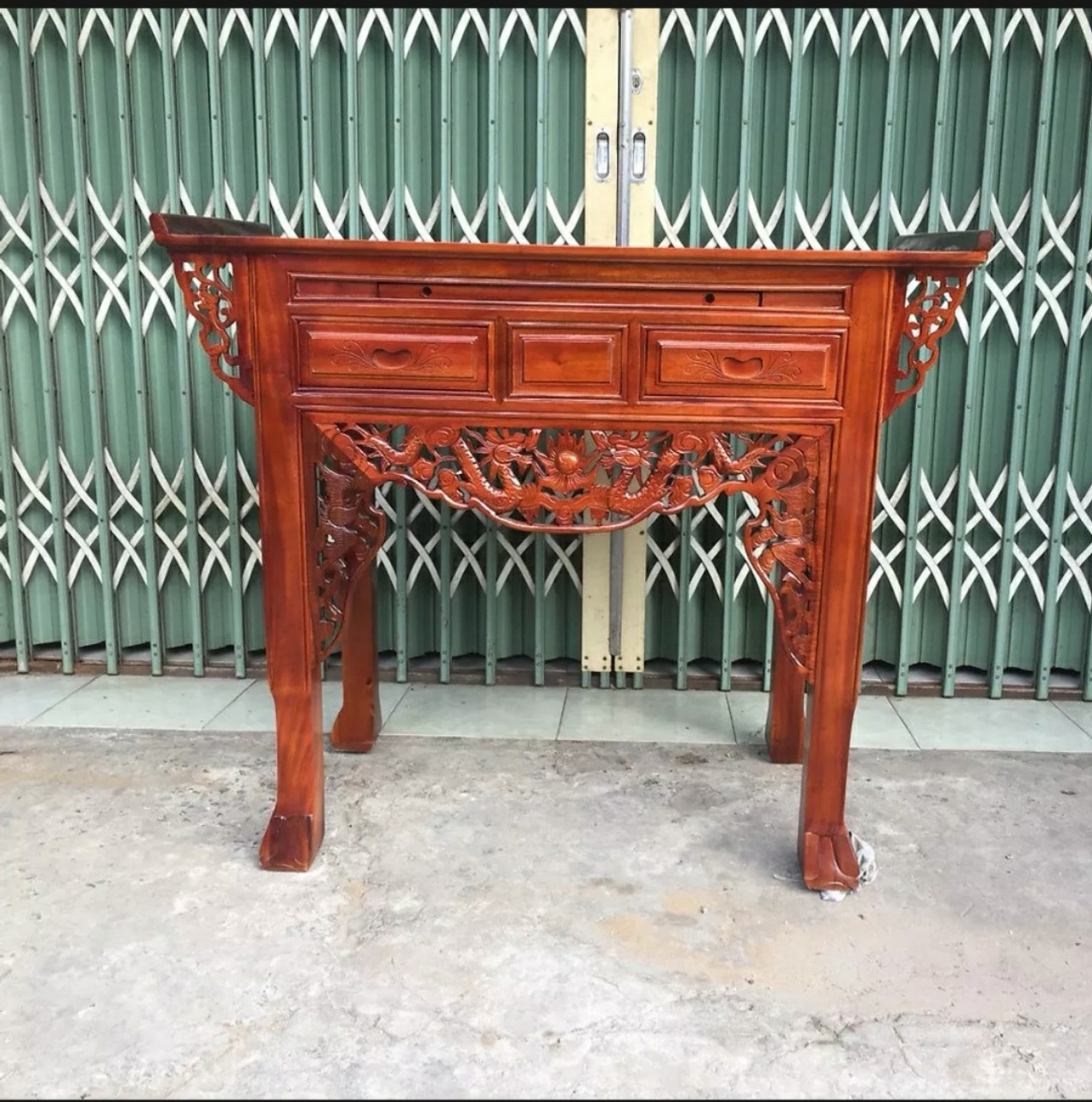 Bàn cúng - bàn thờ ngang 1m27 thờ phật gia tiên