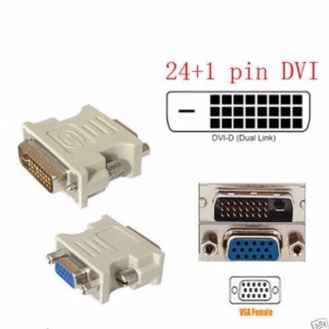 DVI (24+5) ra VGA - Hàng chính hãng