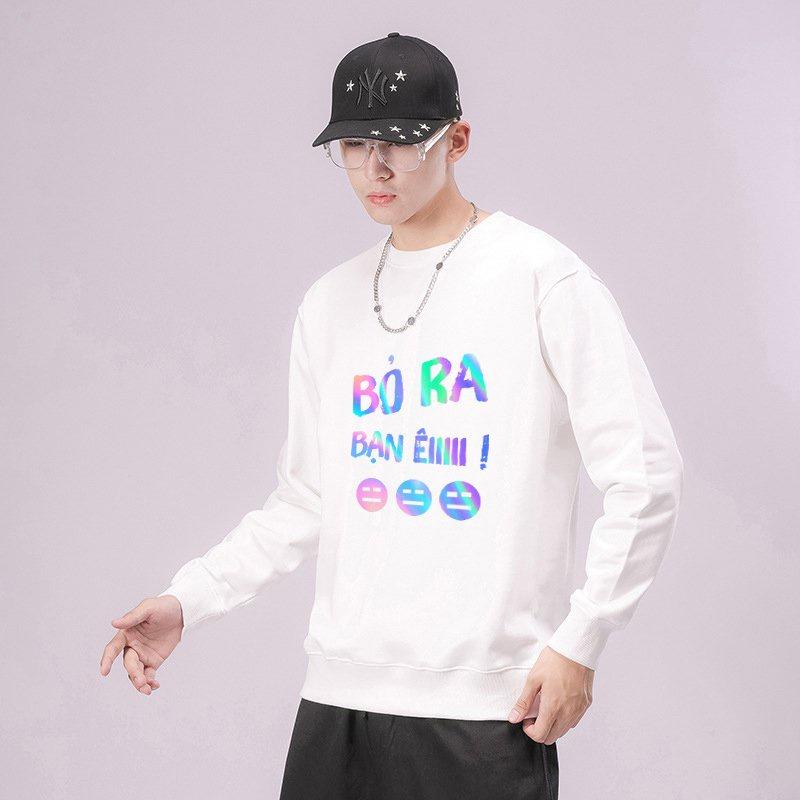 Áo sweater Bỏ Ra Bạn Êiii Phản Quang unisex nam nữ phong cách hàn quốc form rộng – ST197- babitrendy