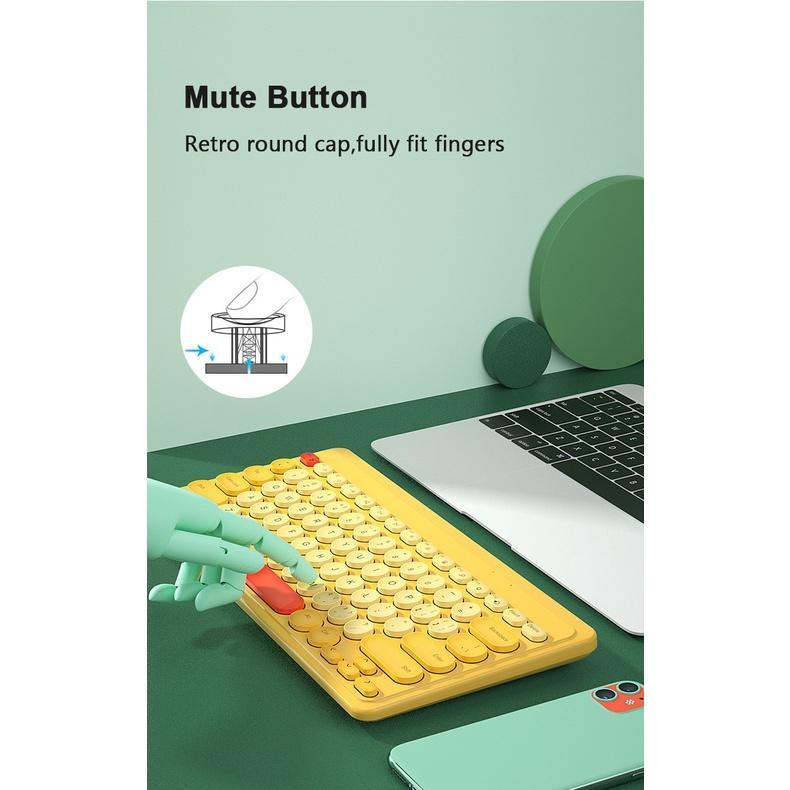 Bàn Phím Cơ Không Dây 2.4G 79 Phím Không Dây Cho Laptop/Máy Tính