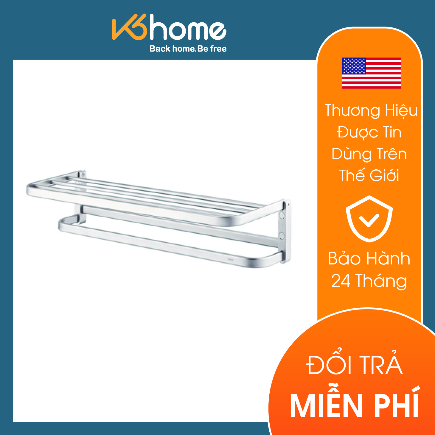 Thanh vắt khăn hai tầng Moen