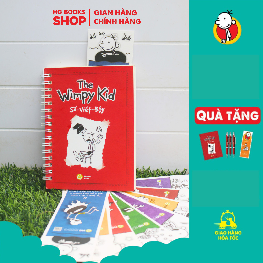 Combo sổ lò xo và bút bi Nhật ký chú bé nhút nhát