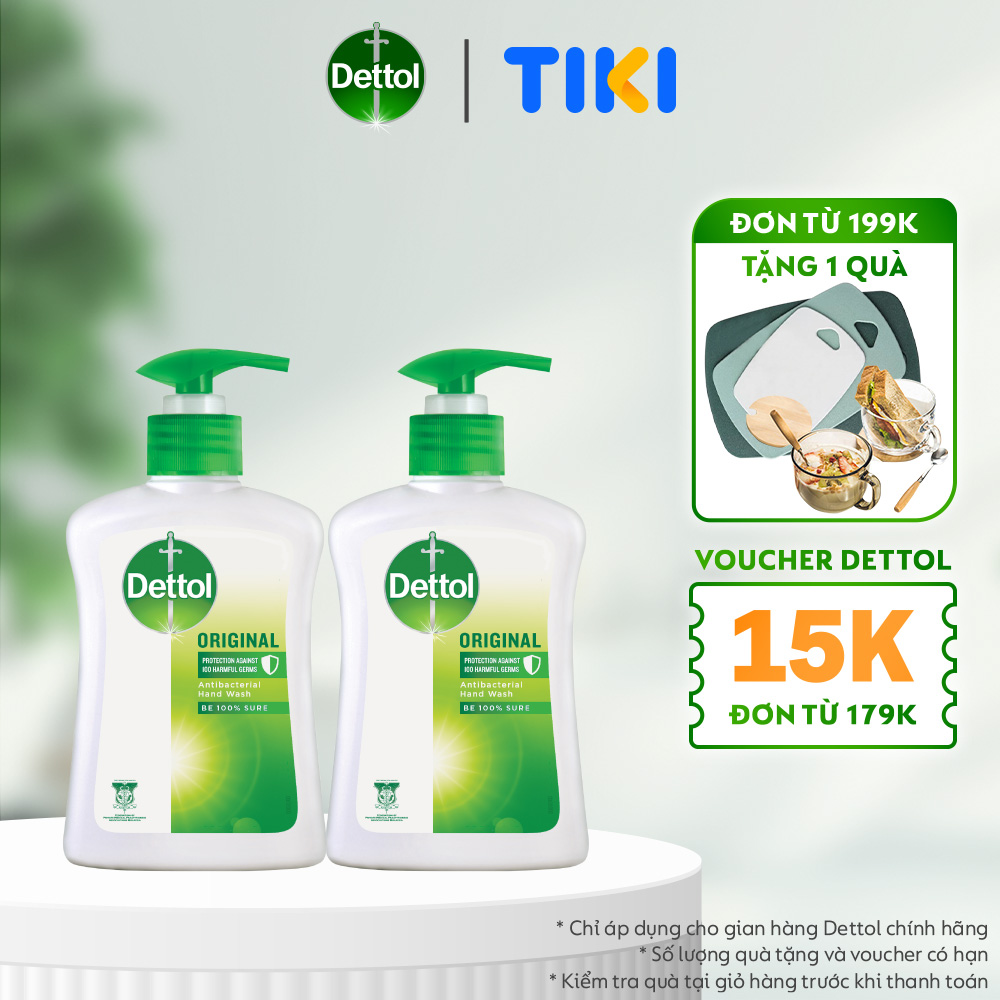 Combo 2 nước rửa tay diệt khuẩn Dettol 250G