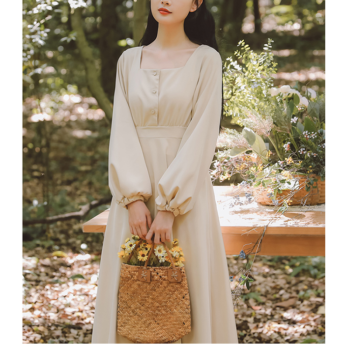 Đầm xòe tay phồng điệu đà ArcticHunter, thời trang phong cách Hàn