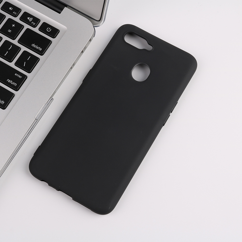 Ốp lưng cho OPPO A12 chất liệu silicon dẻo màu đen chống sốc