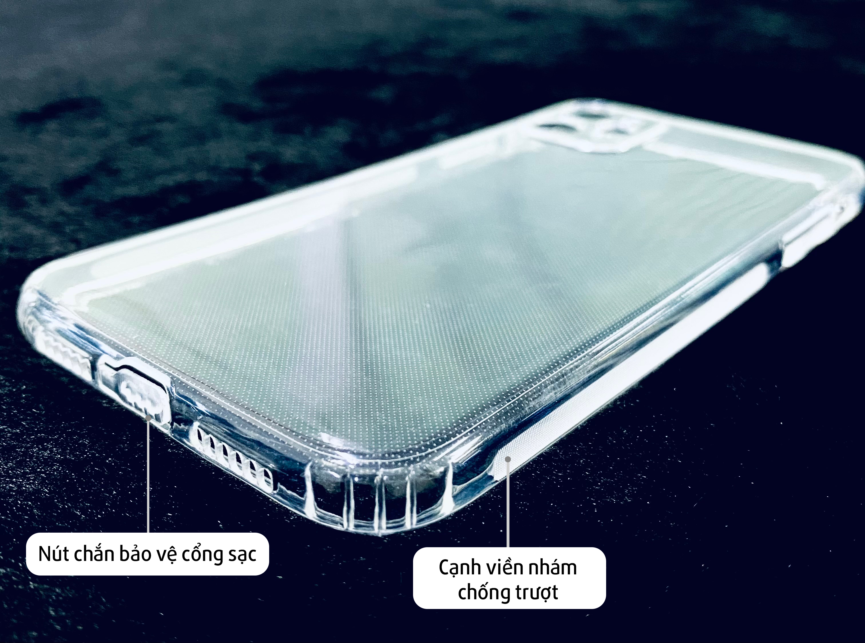 Ốp Lưng CHỐNG SỐC BẢO VỆ CAMERA Cho Điện Thoại IPHONE 11 - Silicone dẻo trong suốt, cạnh viền nhám chống trượt- Hàng Chính Hãng