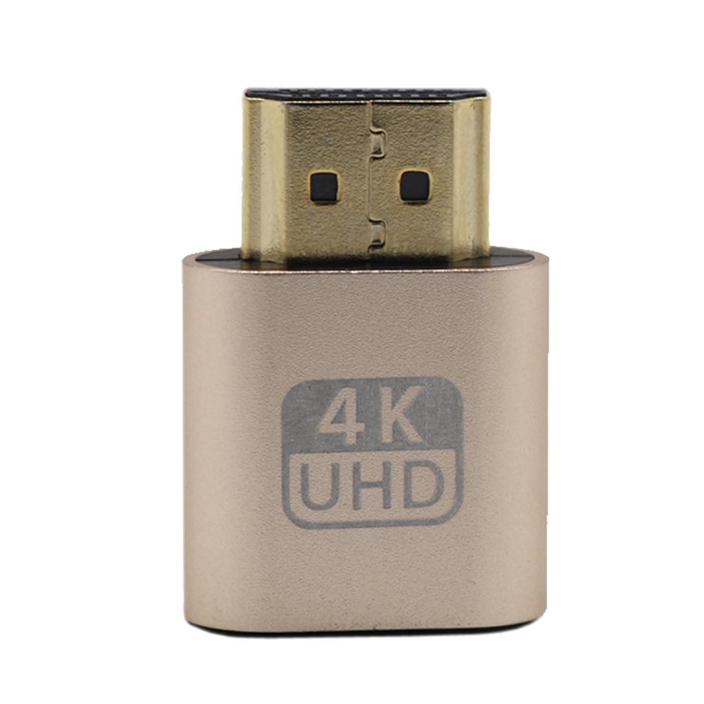 2-6pack VGA Virtual Display Adapter HDMI 1.4 DDC EDID Dummy Plug gold