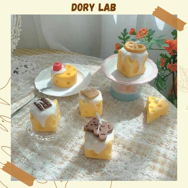 Nến Thơm Handmade Viên Phô Mai Vuông Mix Topping - Dory Lab