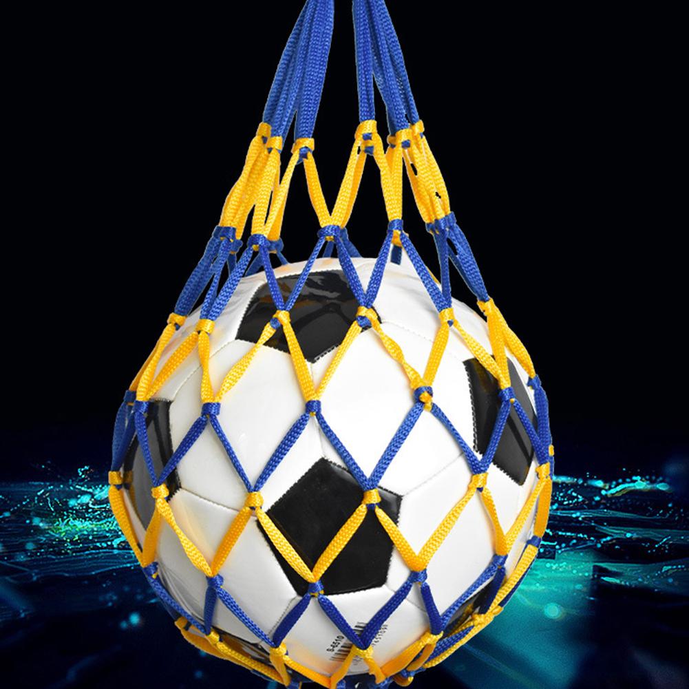 Bóng Đá Bóng Đá Bóng Túi Lưới Bóng Chuyền Bóng Rổ Mang Theo Lưới Lưu Trữ Túi Nylon Bold Lưu Trữ Di Động Thể Thao Ngoài Trời Bóng Đá Túi Color: red blue