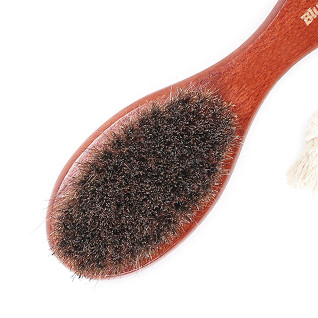 2 Pieces Mini Wooden Handle Beard Grooming Brush Styling Tool Skin Care