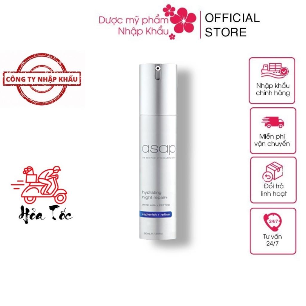 HÀNG NHẬP KHẨU - Tinh Chất Dưỡng Ẩm Asap Hydrating Night Repair+ Tăng Sinh Collagen, Chống Lão Hoá, Trẻ Hóa Da 50ml