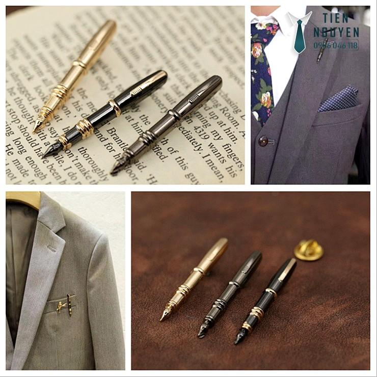 Ghim cài áo Cây bút - lapel pin - Phụ kiện Trâm Cài Áo lịch lãm