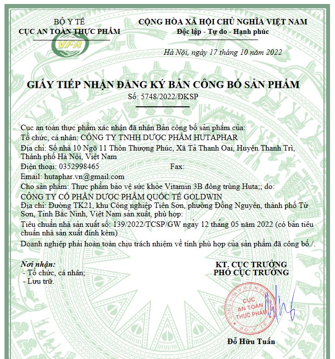 Vitamin 3B Đông trùng hạ thảo bổ sung vitamin B giúp cơ thể khỏe mạnh