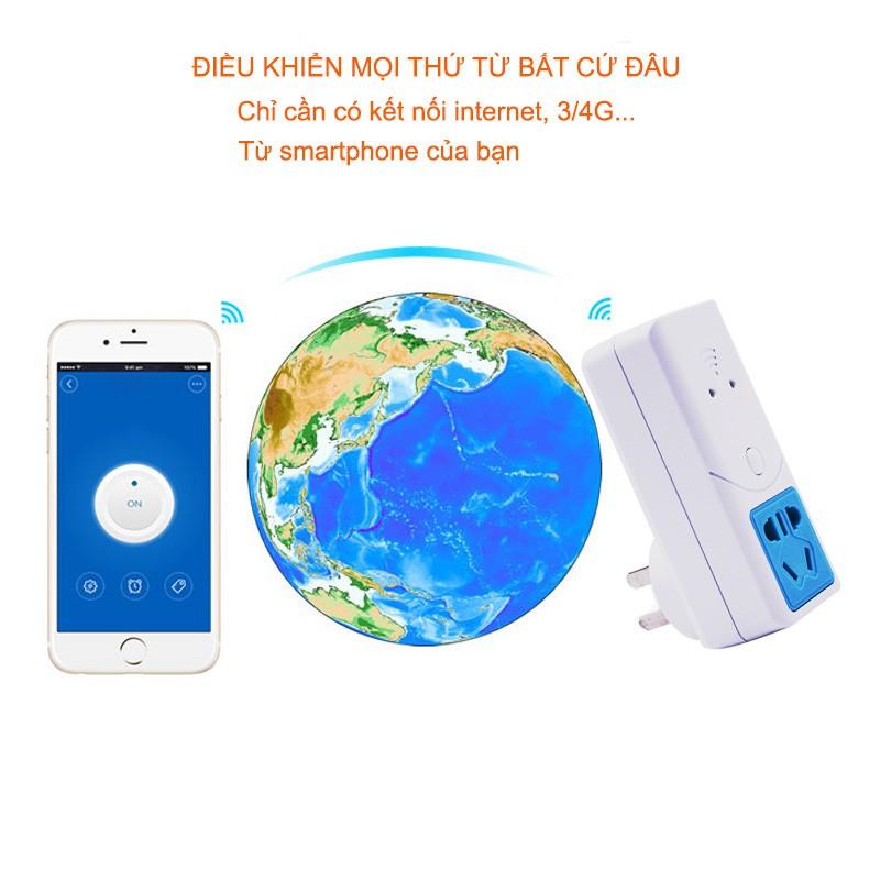 Ổ cắm thông minh điều khiển bằng smartphone kết nối Wifi-3G