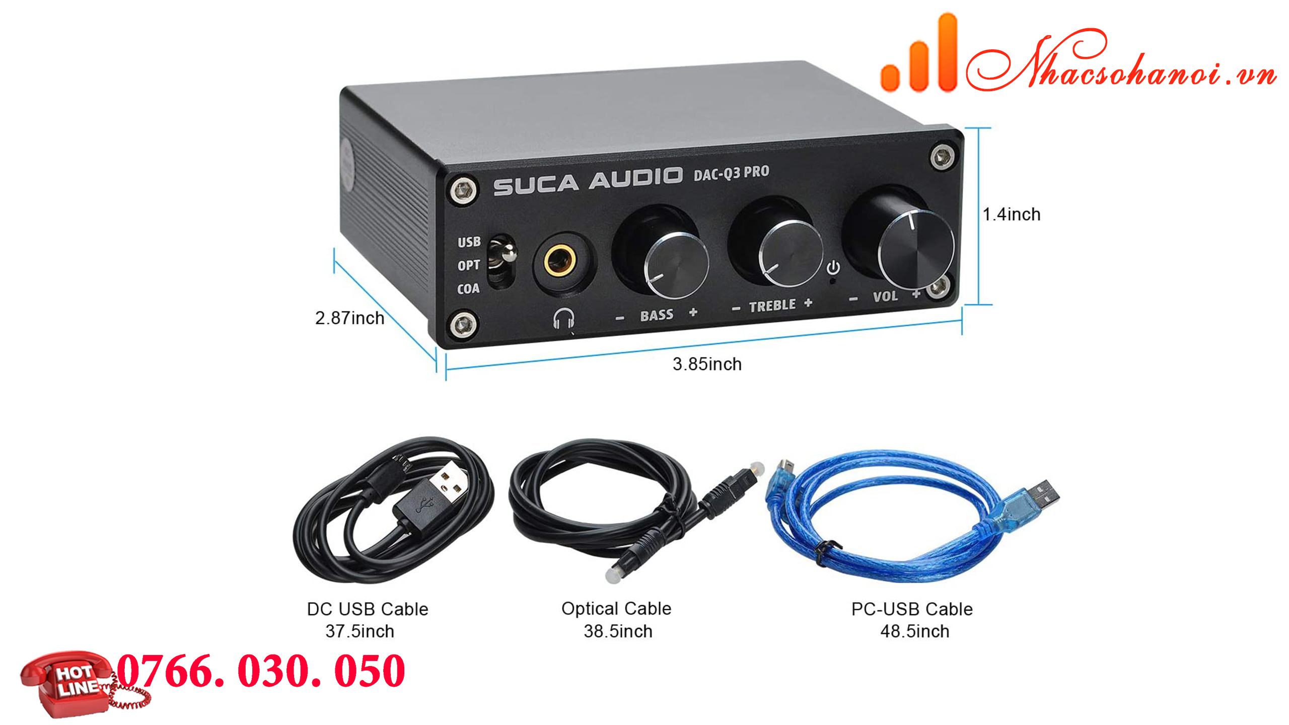 DAC Suca Q3 Pro – Giải Mã 24bit/192Khz - HÀNG CHÍNH HÃNG