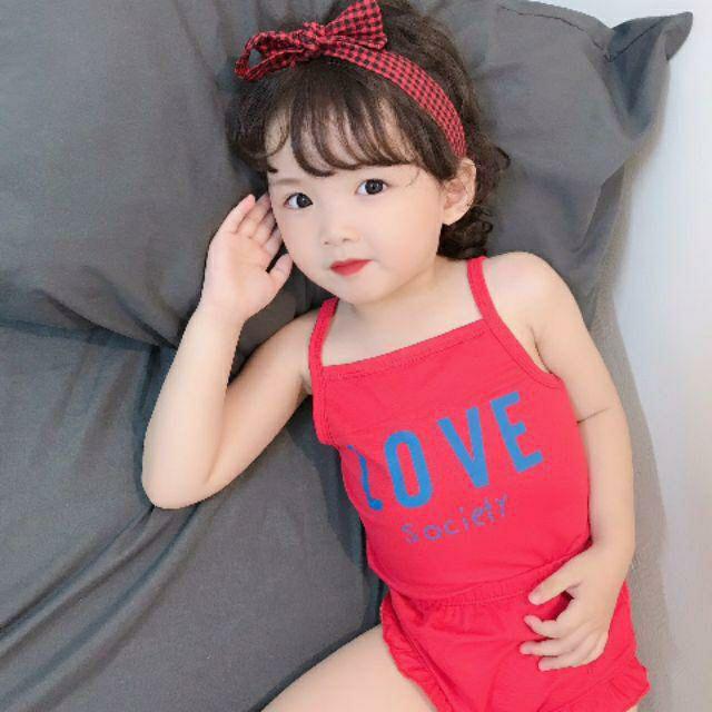 Đồ Bộ Bé Gái Bộ MINKY MOM 2 Dây Quần Chip Bèo Cho Bé Chất Thun Lạnh Siêu Mềm Mịn Mát