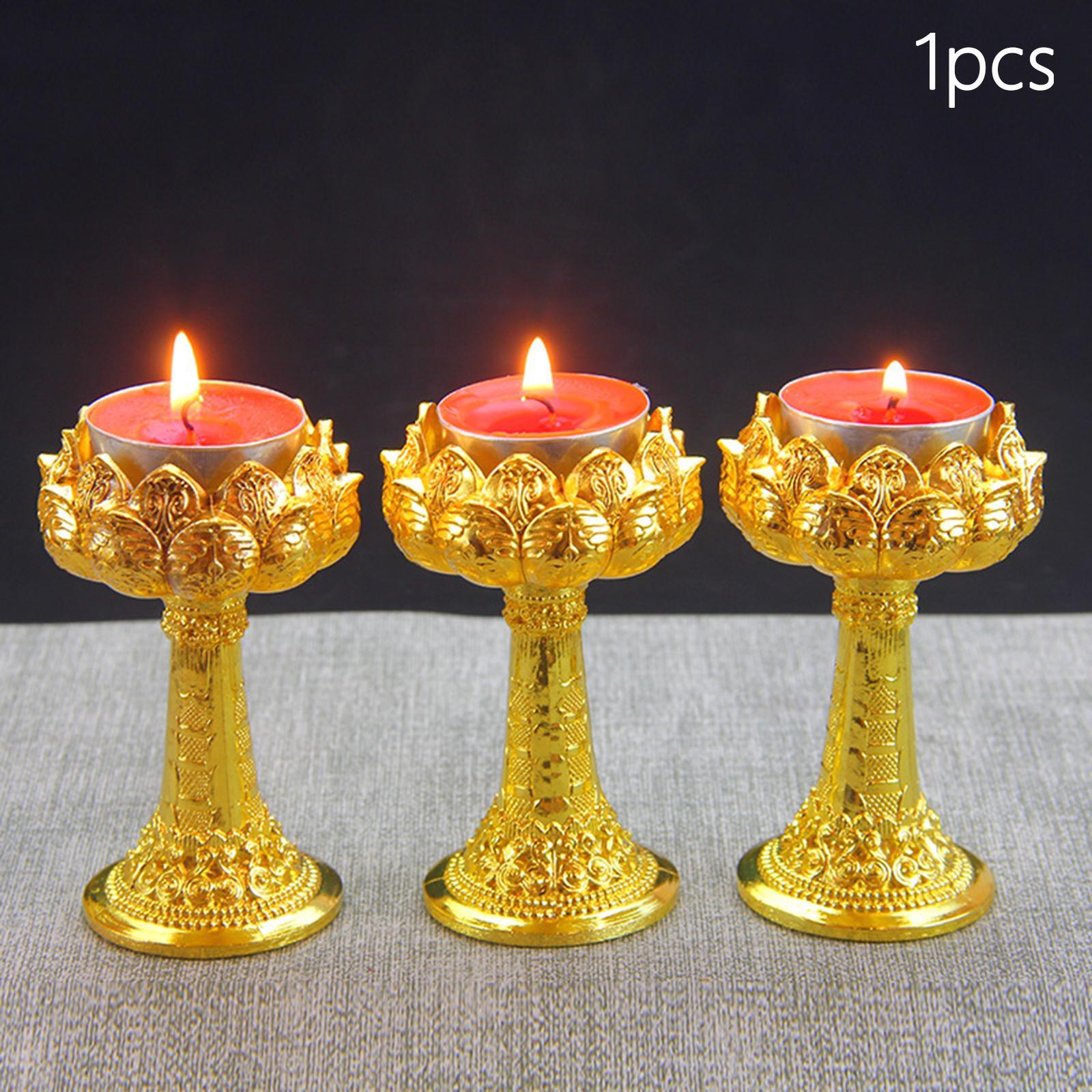Ghee Lamp Holder Candle Holder Buddhist Supplies Candlestick for Decor