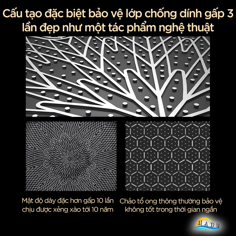 Chảo Chống Dính Bếp Từ Sâu Lòng Có Nắp 30cm Inox 304 Kim Cương Xanh Đạt Chất Lượng Đức SSGP