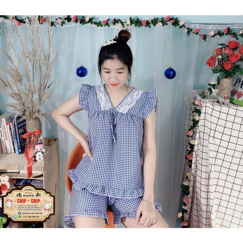 ️DỄ THƯƠNG CỰC️Đồ Bộ Đùi CaRo Mặc Nhà , đồ bộ đùi mặc nhả xinh xắn , dễ thương , kute M00106