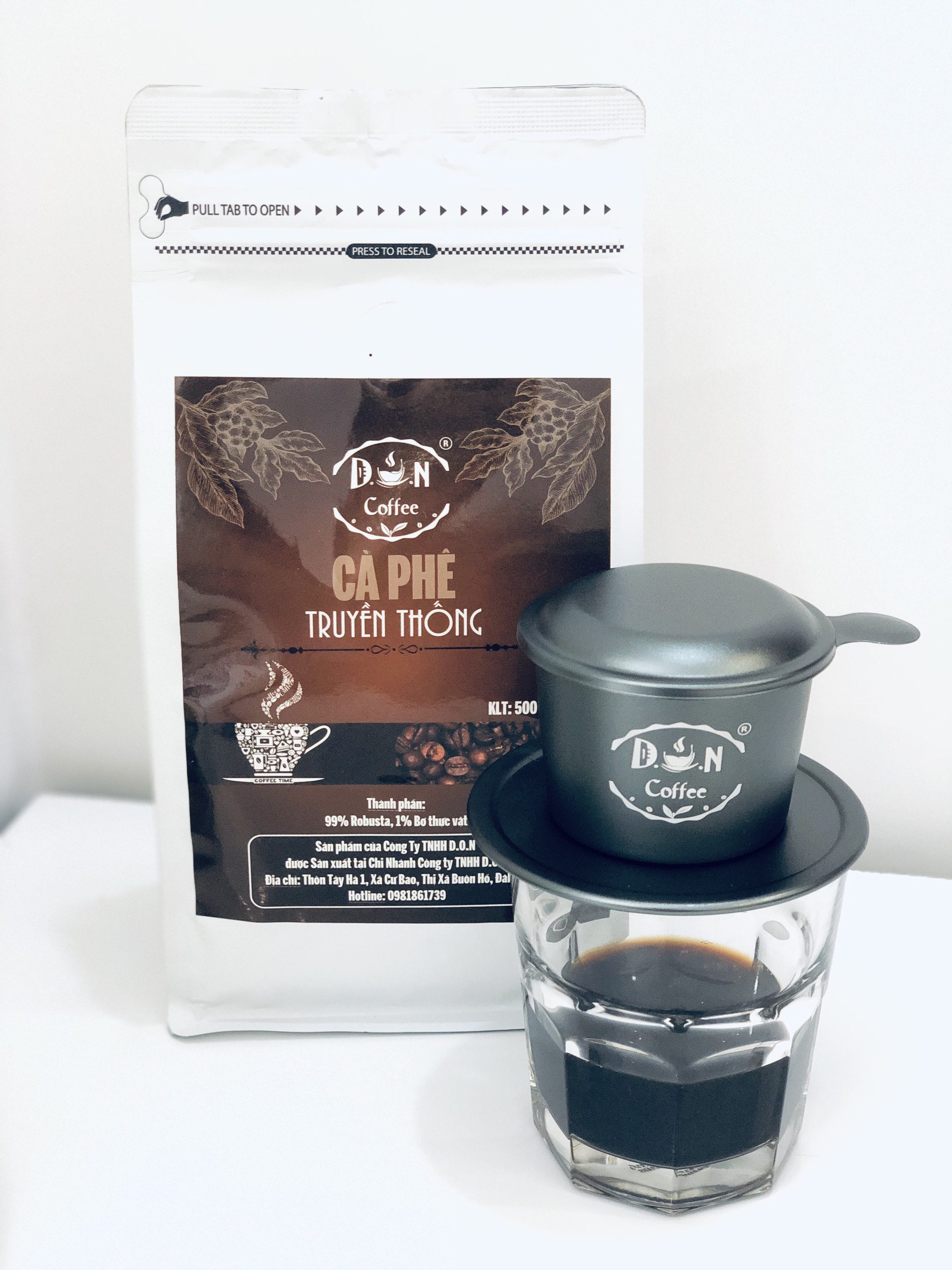 CÀ PHÊ RANG XAY D.O.N COFFEE TRUYỀN THỐNG  500gram (Bột)