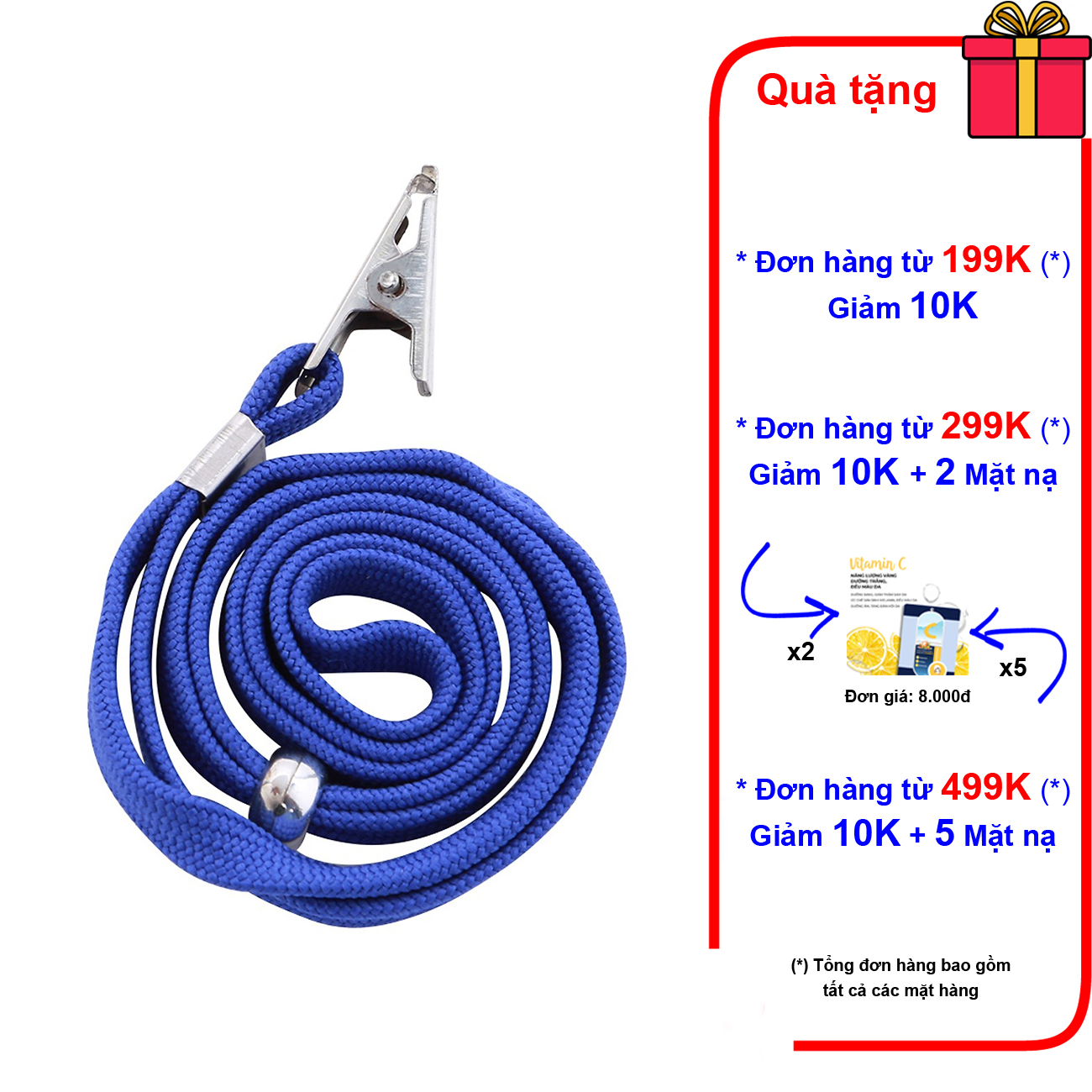 100 kẹp sắt, dây lụa, dây dù đeo bảng tên