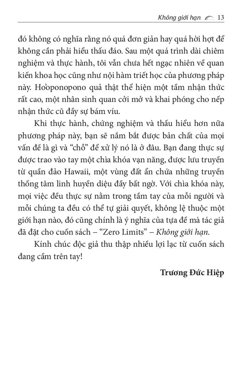 KHÔNG GIỚI HẠN - KHÁM PHÁ HO'OPONOPONO