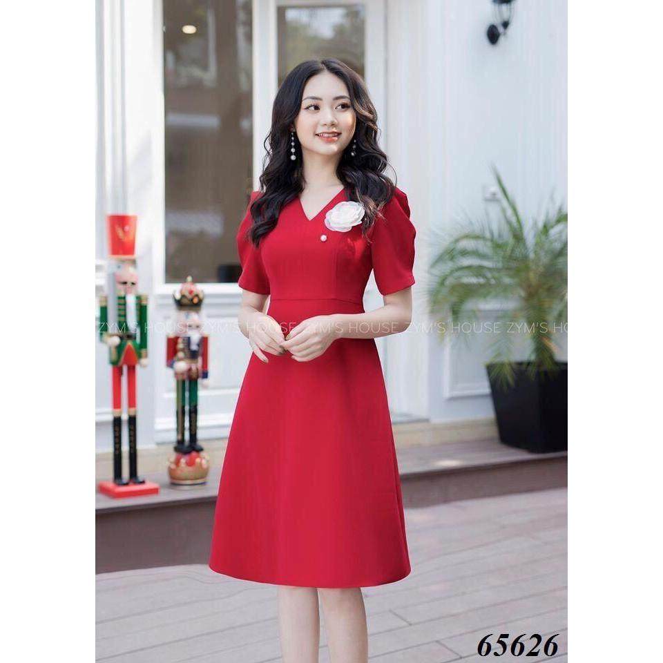 Váy xòe tay con đính bông nhẹ nhàng - thanh lịch cho chị em / Có size XXL