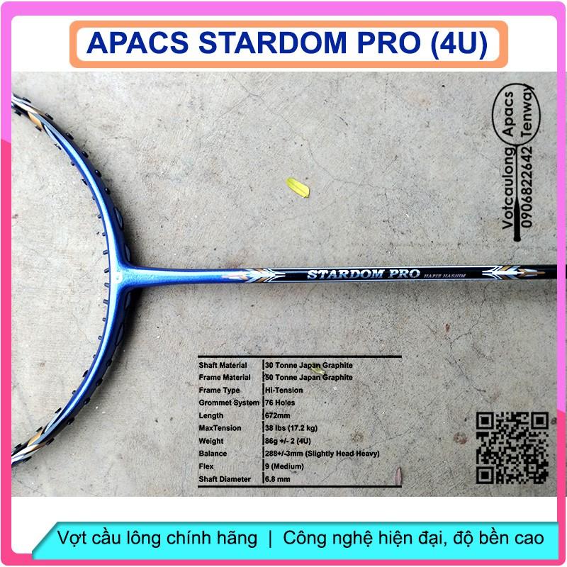 Vợt cầu lông Apacs Stardom Pro - 4U| Huyền thoại tuyển England, vợt 4U cân bằng, chất liệu cao cấp