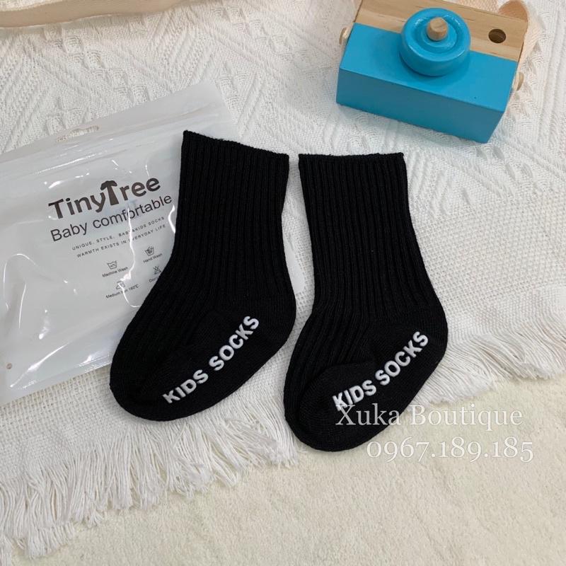 Tất Vớ KIDS SHOCKS cotton co giãn tốt, Tất trơn gân chống trượt nhiều màu Hàng Đẹp (Mỗi đôi được đóng trong 1 túi
