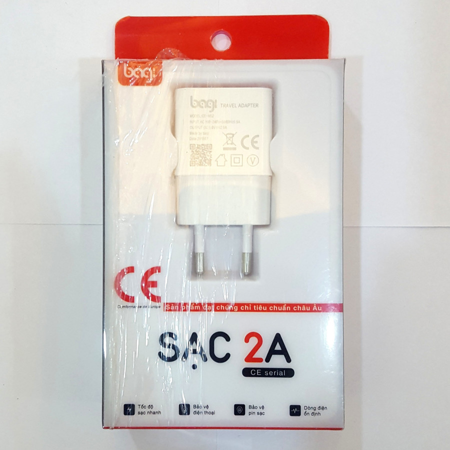 Củ Sạc 2A BAGI CE-M52 - Hàng Chính Hãng