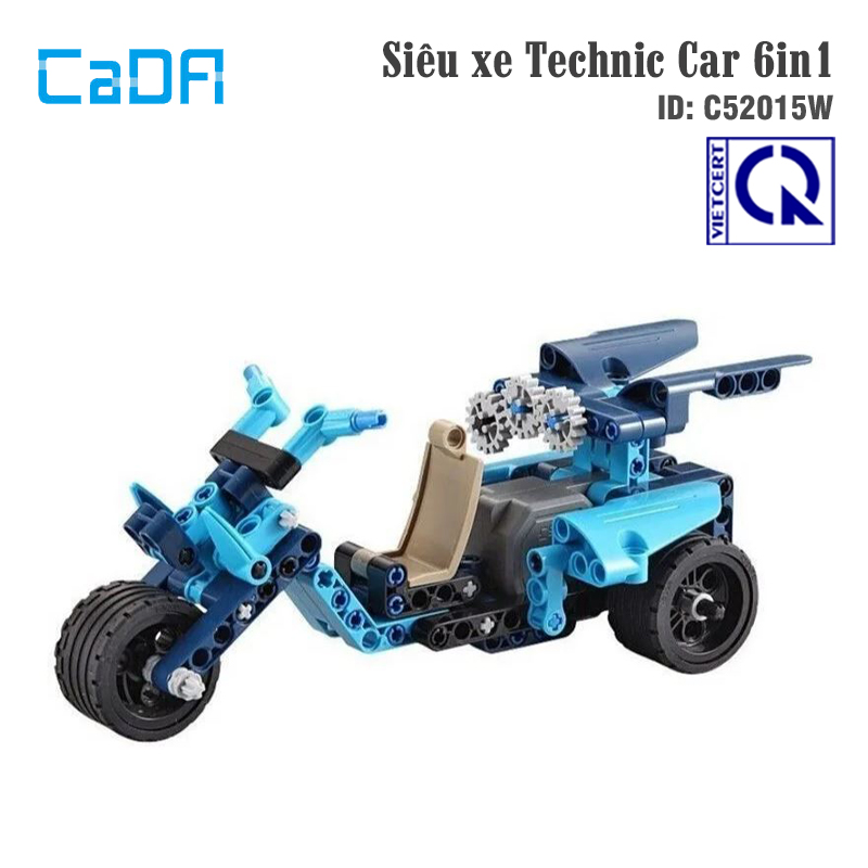 Đồ Chơi Lắp Ráp Xe Kéo Cót Chạy Đà Siêu Xe Technic Car 6in1 C52015W