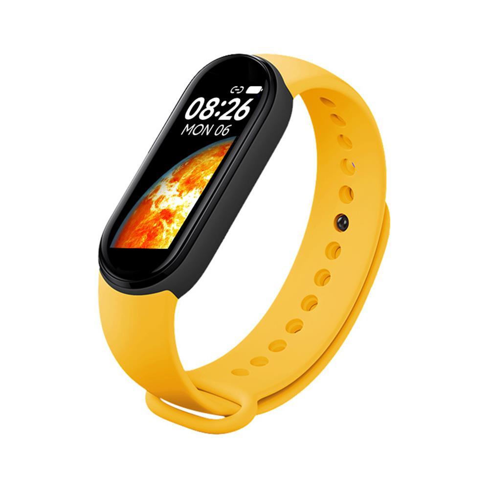 Vòng đeo tay thông minh M7 Màn hình màu động Màn hình lớn Nam nữ Nhịp tim Theo dõi sức khỏe thể thao Huyết áp cho Android IOS Màu sắc: Cam