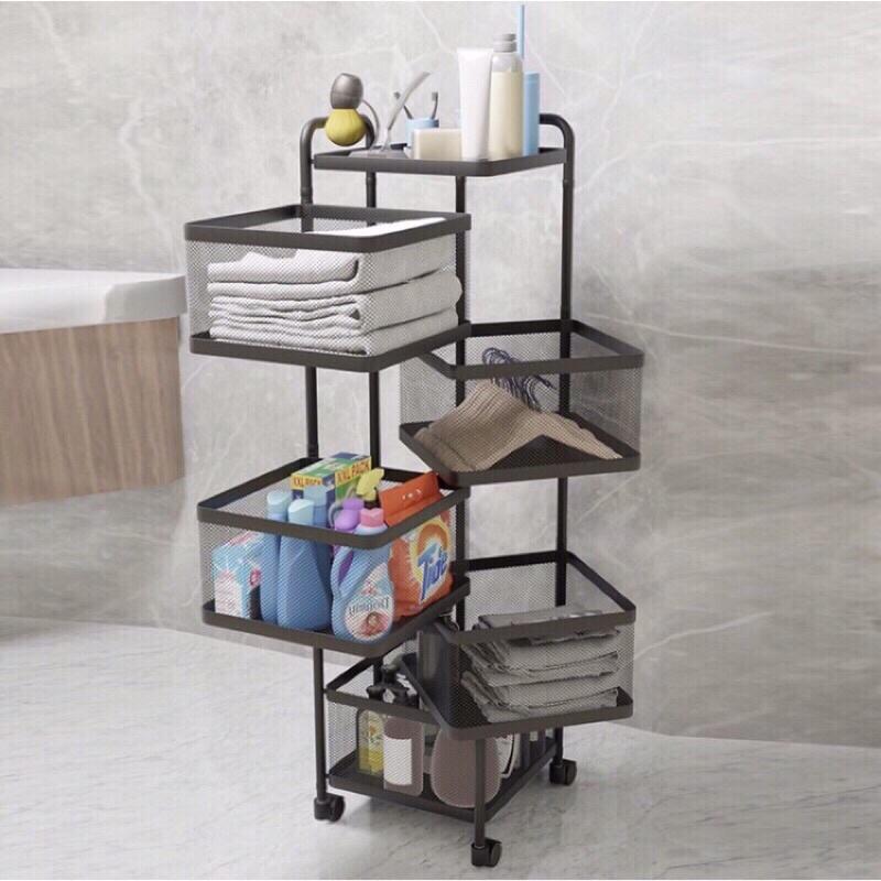 Kệ Xoay Đa Năng Vuông Để Rau Củ Quả Thông Minh