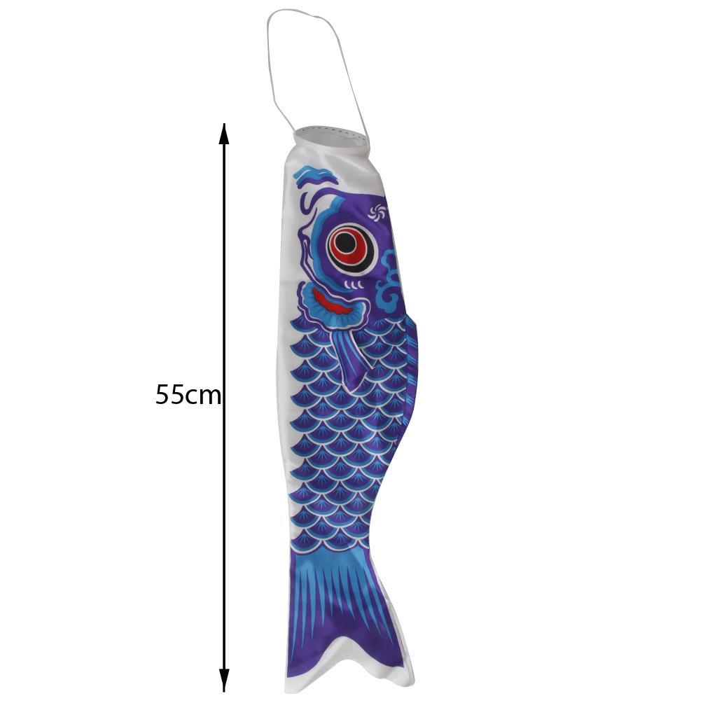 2x Windsock Carp Flag Koi Nobori Wind Streamer Decor Blue 55cm & Pink