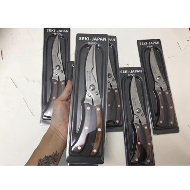 Kéo cắt gà vịt cán gỗ