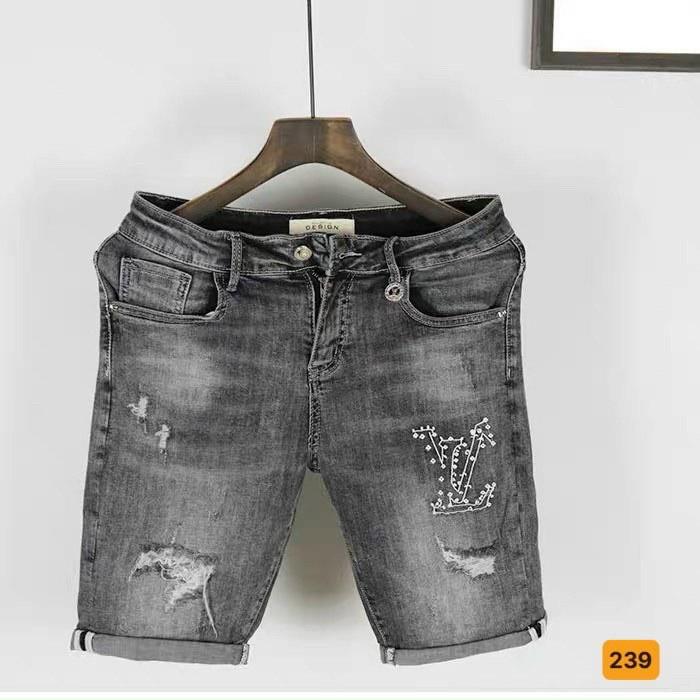 Quần Short Jean Nam Ngắn Ngố Co Giãn Màu Xám Đen Mẫu Mới 239