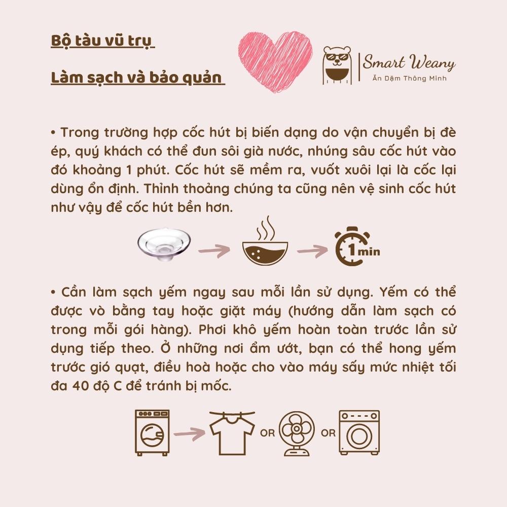 Yếm Ăn Dặm Tidy Tot - Bộ Yếm Tàu Vũ Trụ Có Khay Phủ Bàn Ăn, Chống Thấm, Thoáng Mát, Che Phủ Toàn Diện, Có Thể Giặt Máy, 1 Bộ Gồm 1 Áo + 1 Khay, Hàng Chính Hãng