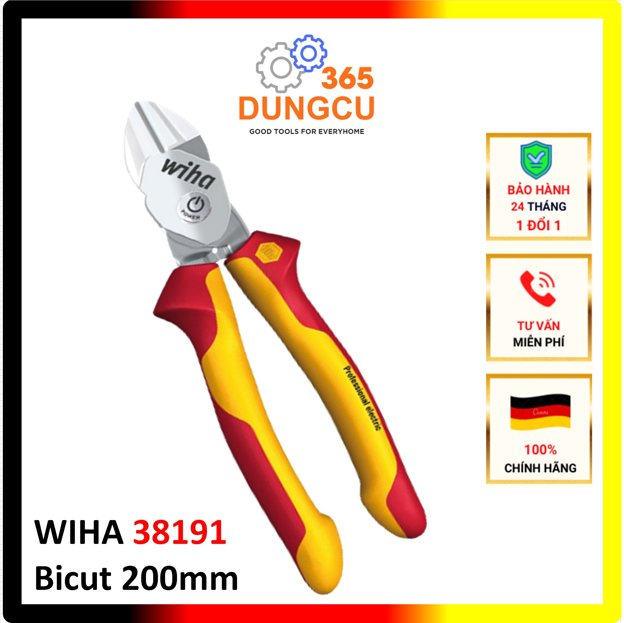 Bộ 4 kìm cách điện đa năng 1000v Wiha 38640 Germany