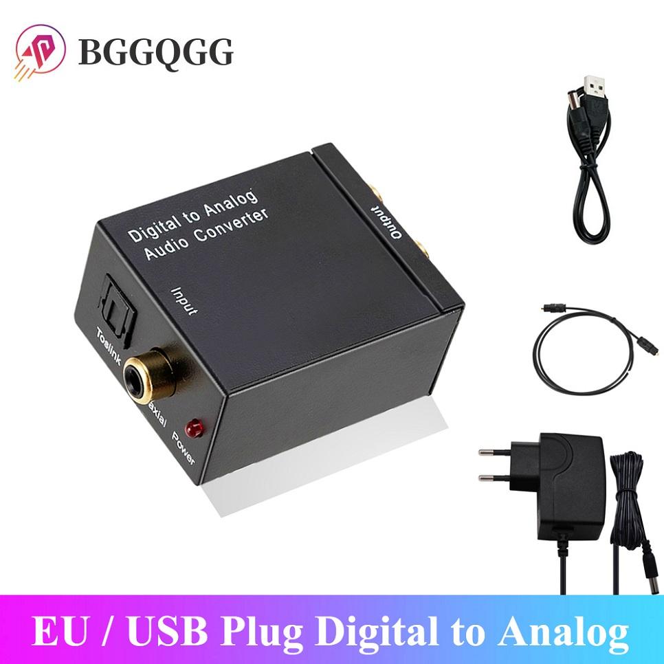Mới Đầu Ra RCA R/L Kỹ Thuật Số Sang Âm Thanh Analog Đắc Hộp Khuếch Đại Cho Quang Học Đồng Trục Tín Hiệu SPDIF Sang Âm Thanh Analog bộ Chuyển Đổi