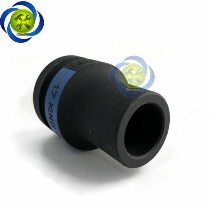 Tuýp vuông Kingtony 853417 loại 1 inch 4 cạnh đen 17mm