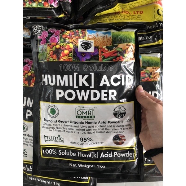 Phân bón kích rễ Humic Acid Powder NK trực tiếp từ Mỹ 1kg