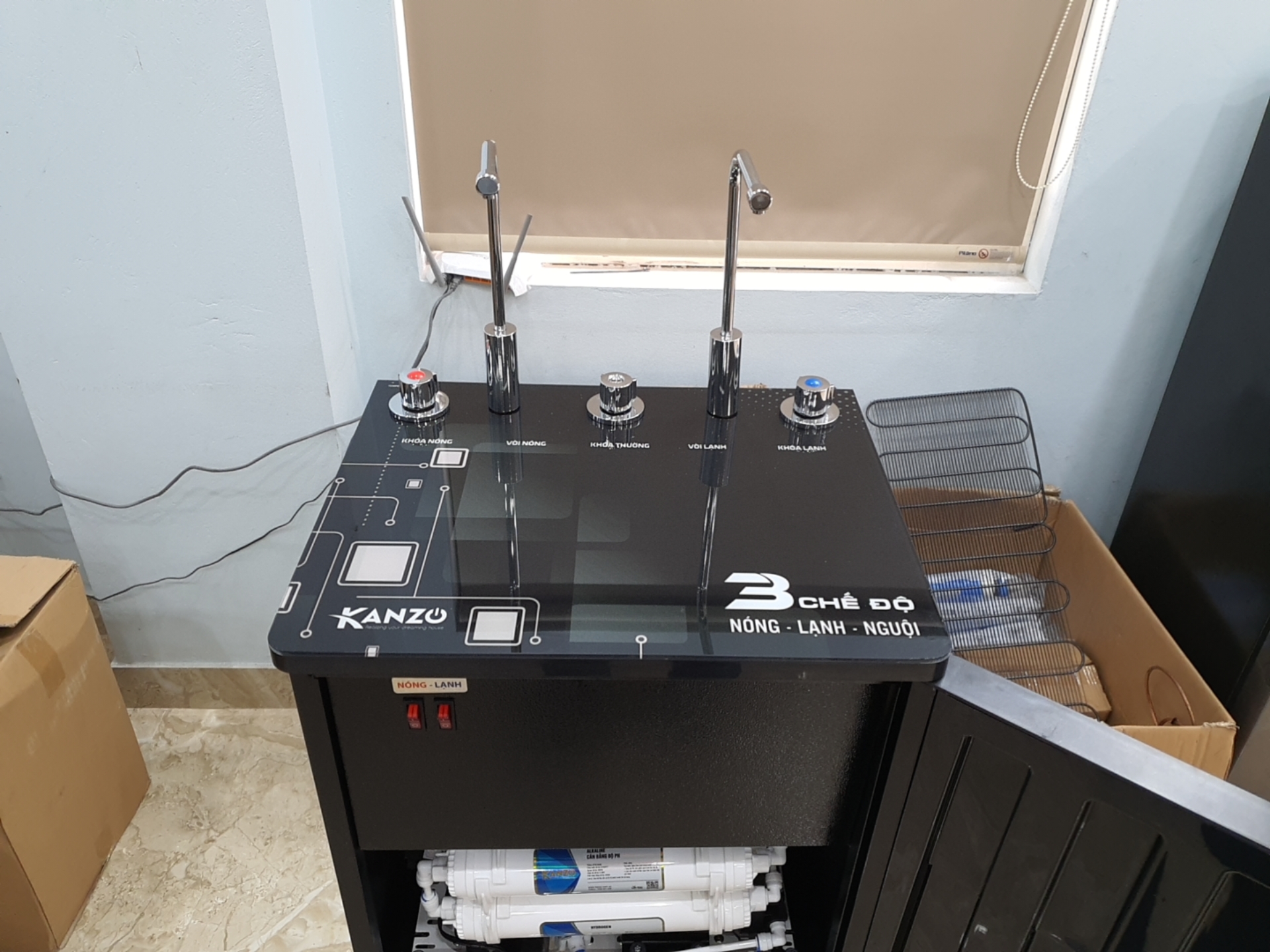 Máy Lọc Nước R.O Hydrogen KANZO KZ-RO-NL100CH-HI 10 Lõi Nóng Lạnh Hàng chính hãng