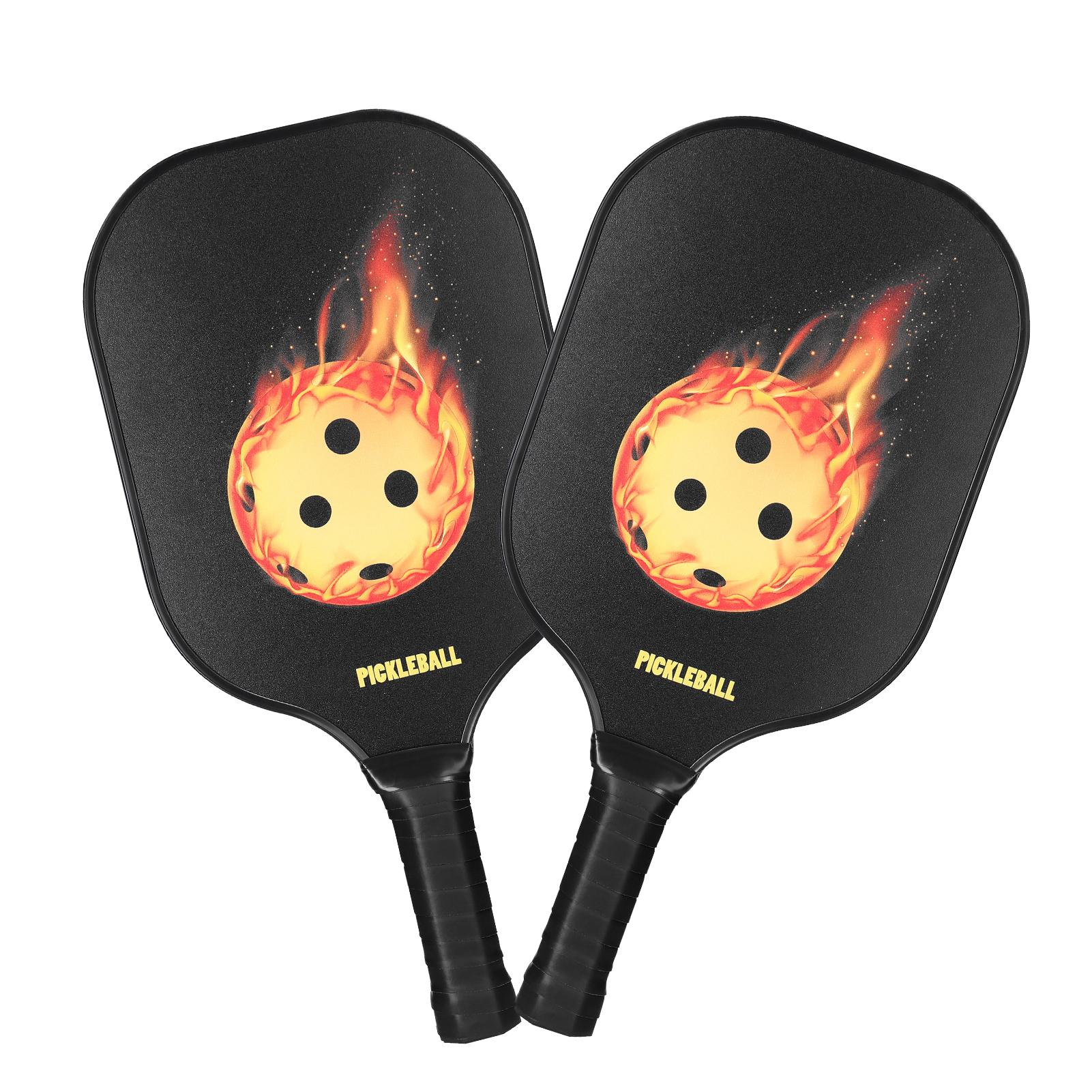 Pickleball Rackets Set Pickleball Paddle Set of 2 Rackets and 4 Pickleballs Balls Pickle-Ball Racquet with Balls Sports Accessory