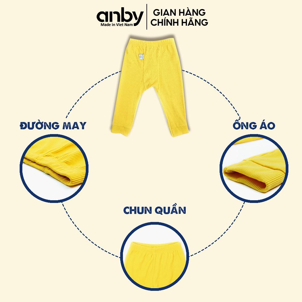 Quần dài cho bé trai gái từ 0 đến 5 tuổi ANBY chất liệu thun gân đáp đũng chuyên dùng đóng bỉm