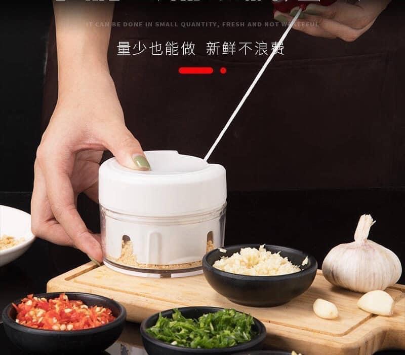 Dập Tỏi Dây Rút,Máy Xay Tỏi Ớt Cầm Tay Mini Food Chopper Tiện Dụng - Vận Chuyển Miễn Phí Toàn Quốc