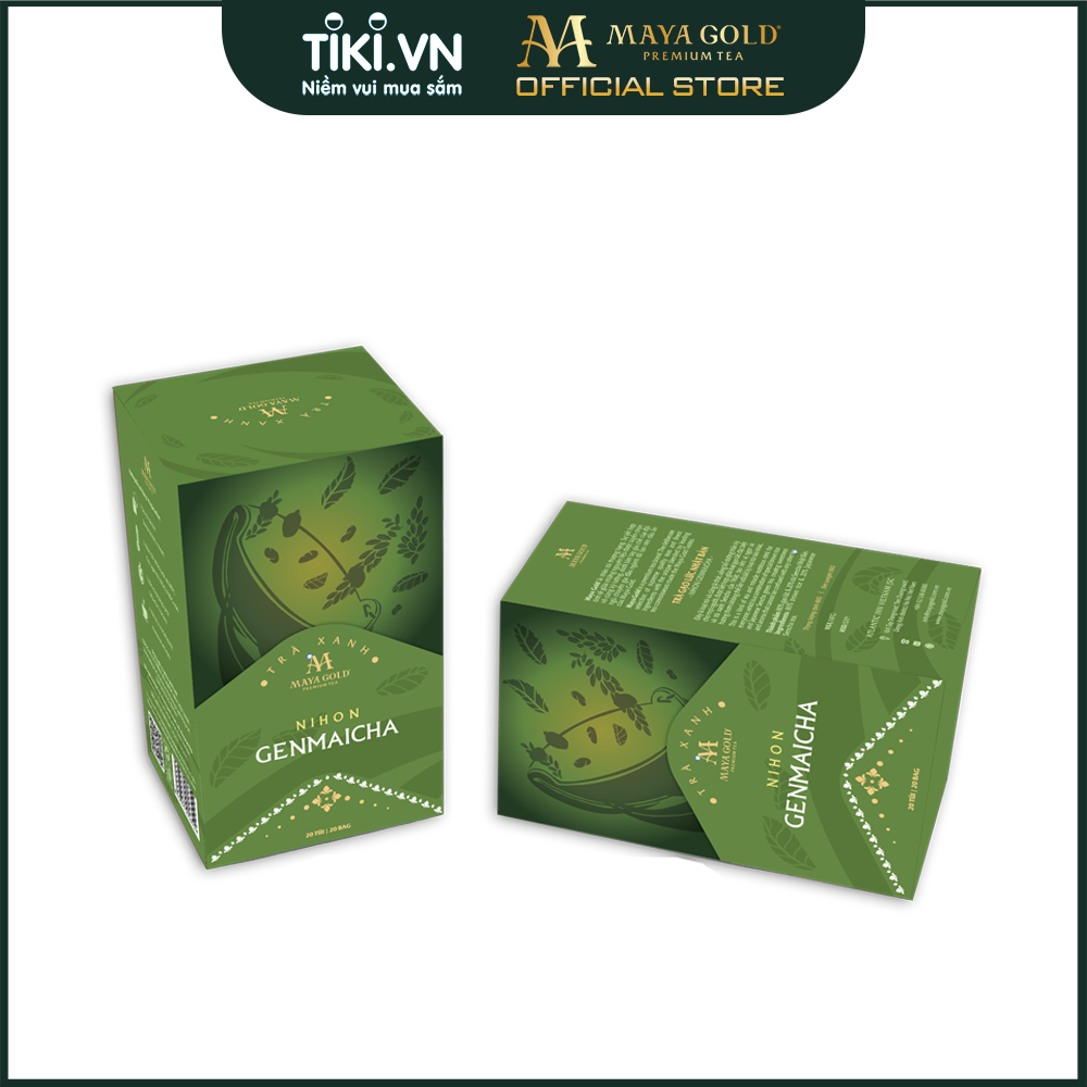 Trà Gạo nứt Nhật Bản túi lọc - Nihon Genmaicha - Maya Gold Premium Tea (60 gram)