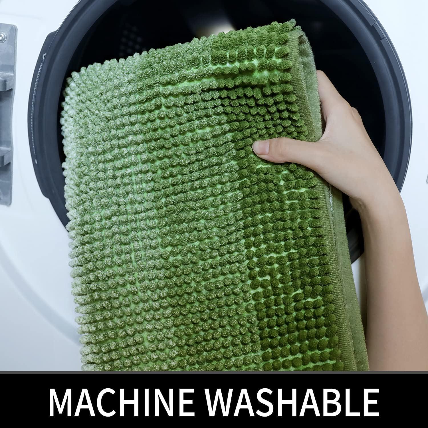 Thảm tắm Chenille mềm cho sàn phòng tắm, thảm dày không trượt, có thể giặt bằng máy, khô nhanh, 40*60 cm