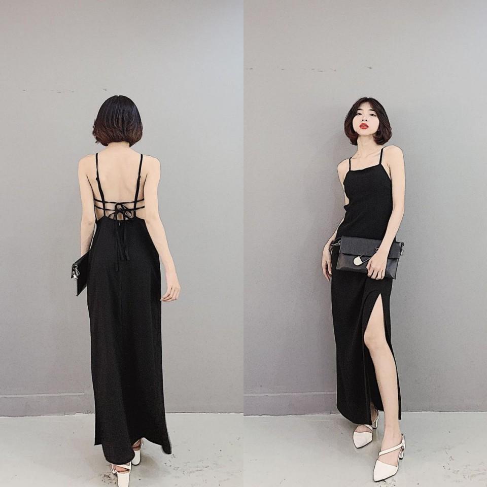 Đầm Maxi Hở Lưng Xẻ Tà Mẫu Mới